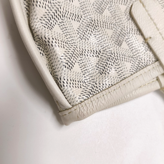 Sold Goyard Anjou Mini Tote White Leather Reversible