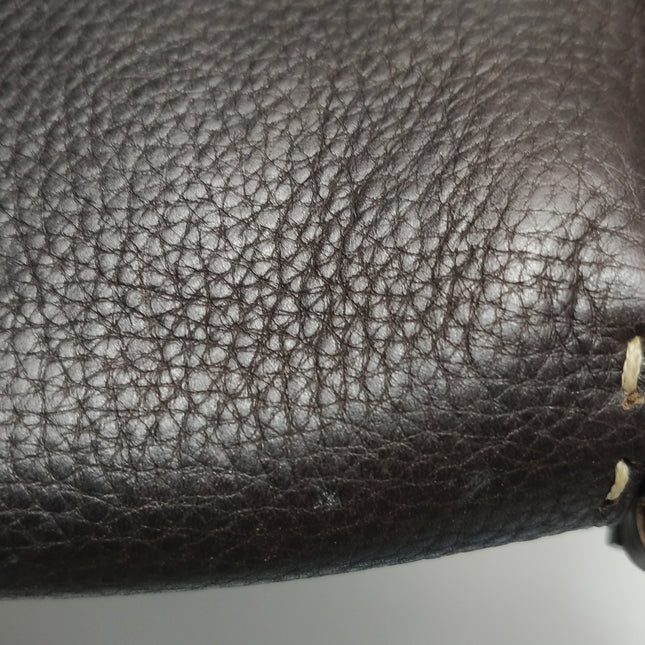 Fendi Baguette Selleria Calfskin Leather Brown Shoulder Bag