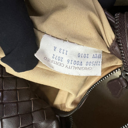 Sold Bottega Veneta Belly Hobo Intrecciato Lambskin Leather Dark Chocolate Brown Large 50cm