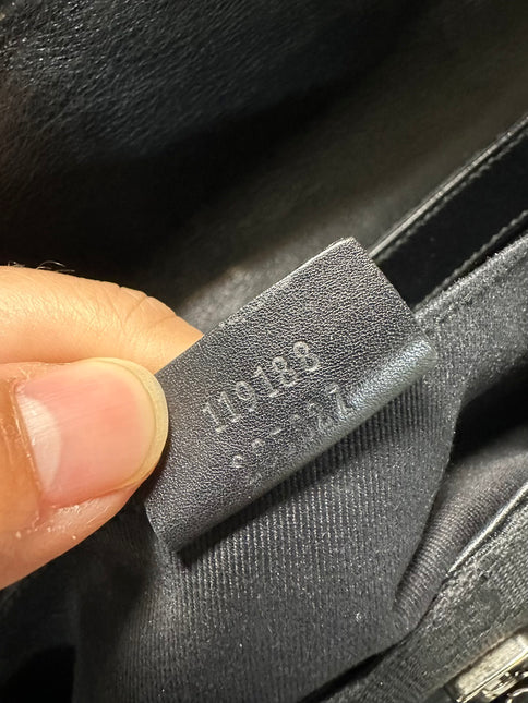 Sold Gucci Horsebit 1955 Cloth Black Monogram Shoulder bag