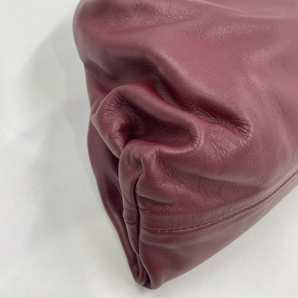 Bottega Veneta Pouch Calfskin Leather Burgundy Large