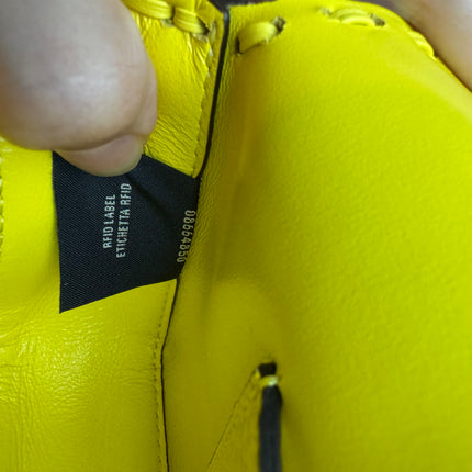 Fendi Baguette Mini Selleria Lemon Yellow Calfskin Leather Crossbody Bag