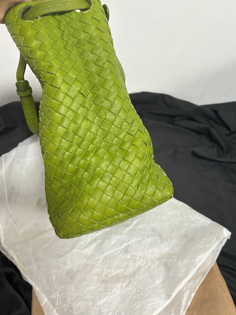 Bottega Veneta Garda Avocado Green Intrecciato Nappa Leather Large 33cm