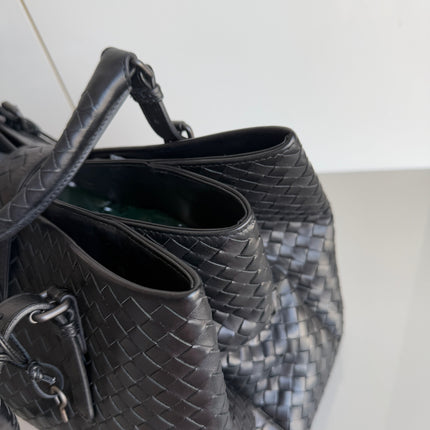 Bottega Veneta Roma Large Intrecciato Nappa Leather Black 35cm