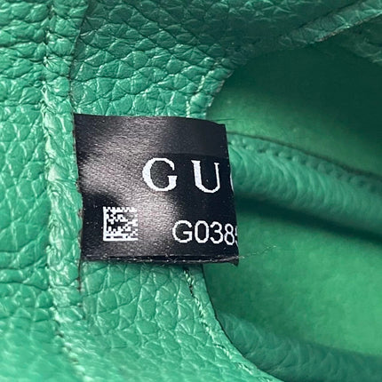 Gucci Jackie 1961 Green Grained Leather Bag Small with Adjustable Strap
