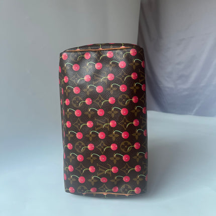 Sac bandoulière Louis Vuitton x Takashi Murakami Speedy 25 Cerises en Monogram