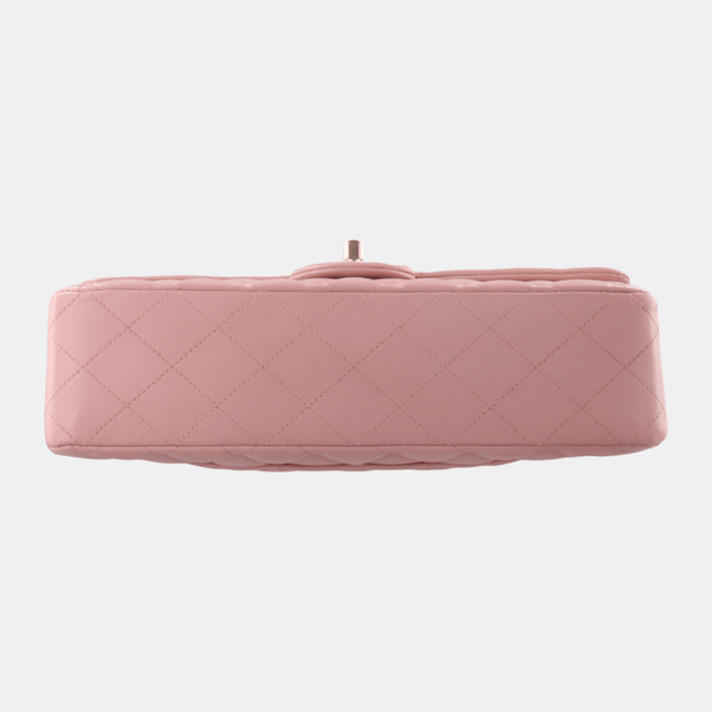 Sold Chanel Timeless Classic Flap Medium Cherry Blossom Pink Lambskin Leather Gold Hardware, 2014-2015