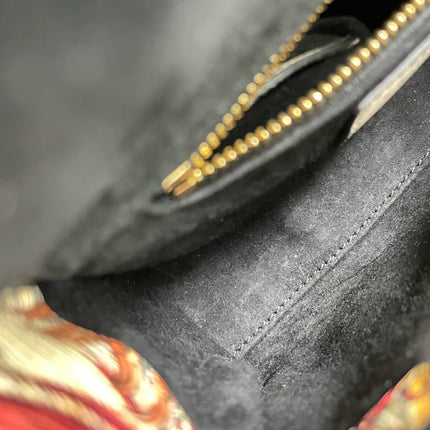 Lady Dior Mini Embroidered Phoenix Cloth Multicolor Handbag