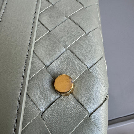 Sold Bottega Veneta Mini Wallace Leather Green Travertine & Muse Brass