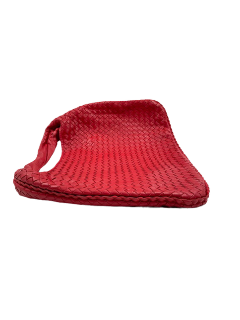 Sold Bottega Veneta Intrecciato Hobo Bag in Red leather Large