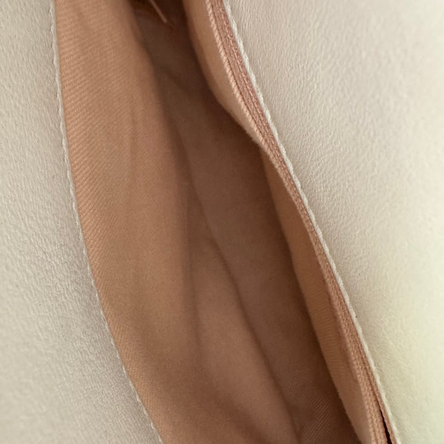 Chanel White Calfskin Leather Embellished Flap Saddle Bag, 2018-19