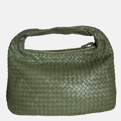 Sold Bottega Veneta Veneta Hobo Large Dark Green 45cm Lambskin Leather