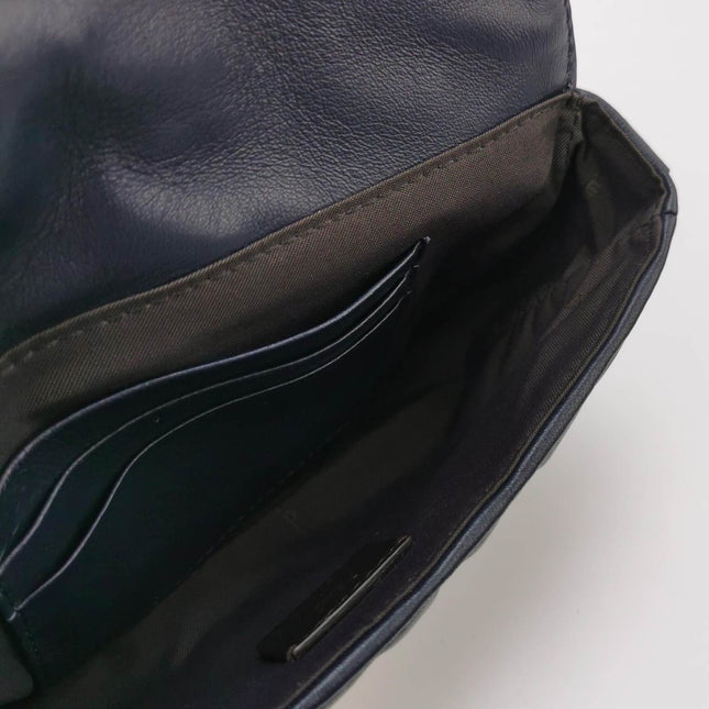 Sold Fendi Baguette Mini Navy Nappa Leather Crossbody Bag