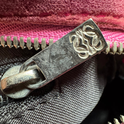 Loewe Amazona 19 Mini Handbag in Purple Velvet with Crystal Logo