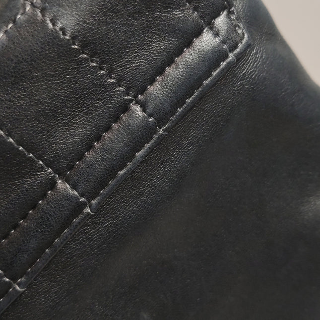 Chanel 2.55 Black Lambskin Square Stitching Shoulder Bag