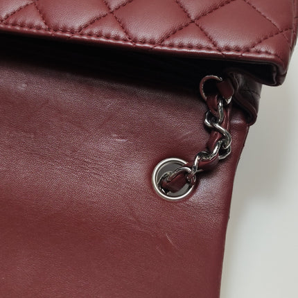 Chanel Classic Flap Rectangular Mini Burgundy Lambskin Silver HW, 2019