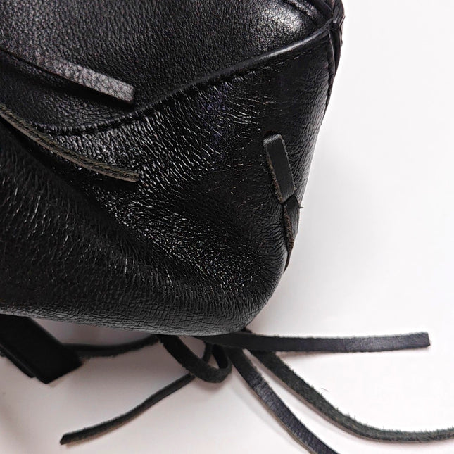 Loewe Puzzle Medium Black Whipstitch Leather Crossbody Bag