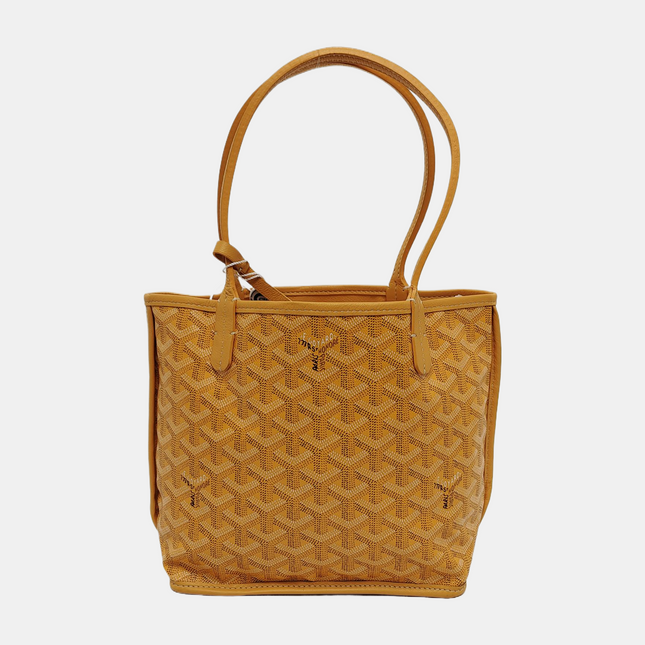 Goyard Anjou Mini Tote Yellow Reversible Leather