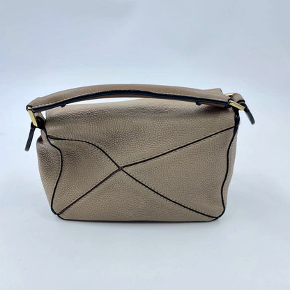 Loewe Puzzle Mini Sandy Beige Calfskin Leather Crossbody Bag