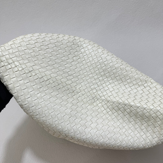 Bottega Veneta Maxi Convertible Tote Bag White Leather Two-way Carry 50cm