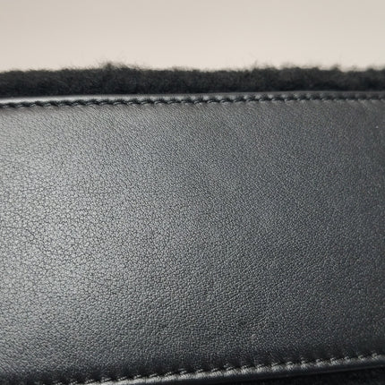 Chanel Coco Handle Small Black Shearling Gold Hardware, 2017