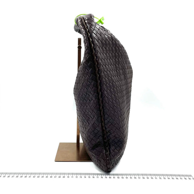 Sold Bottega Veneta Hobo Bag Large Dark Brown Lambskin leather