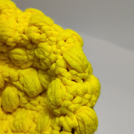 Fendi Mamma Baguette Bag Yellow Crochet Shoulder Bag