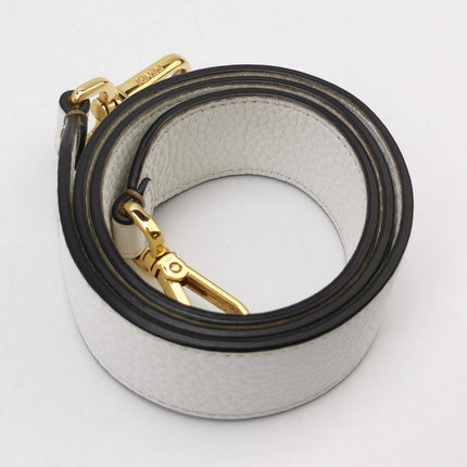 Fendi Baguette Selleria Medium White Calfskin Leather Crossbody Bag
