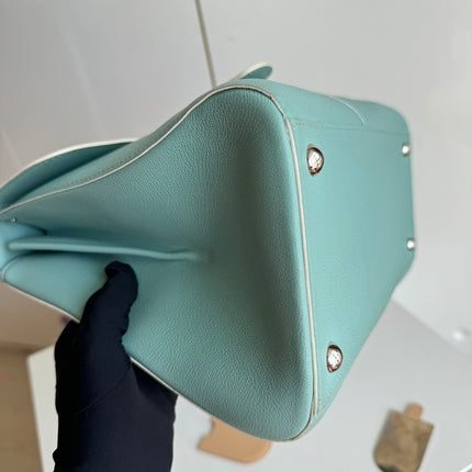 Delvaux Brilliant MM Medium Bright Tiffany Blue Calfskin Leather Crossbody Bag
