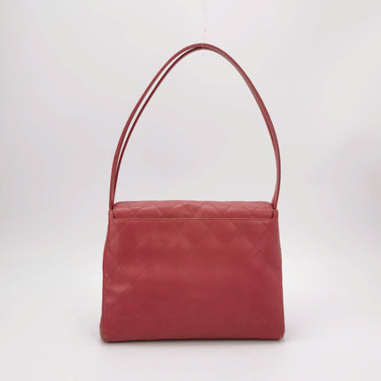 Chanel Kelly Vintage Top Handle Bag Lambskin Leather 24k Gold Hardware