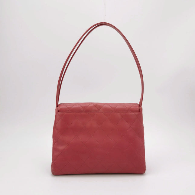 Chanel Kelly Vintage Top Handle Bag Lambskin Leather 24k Gold Hardware