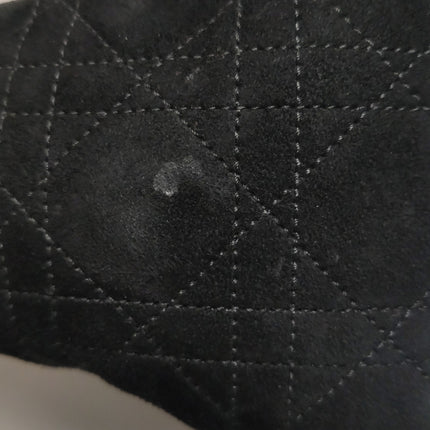 Lady Dior Vintage Medium Black Suede Leather Gold Hardware 1997