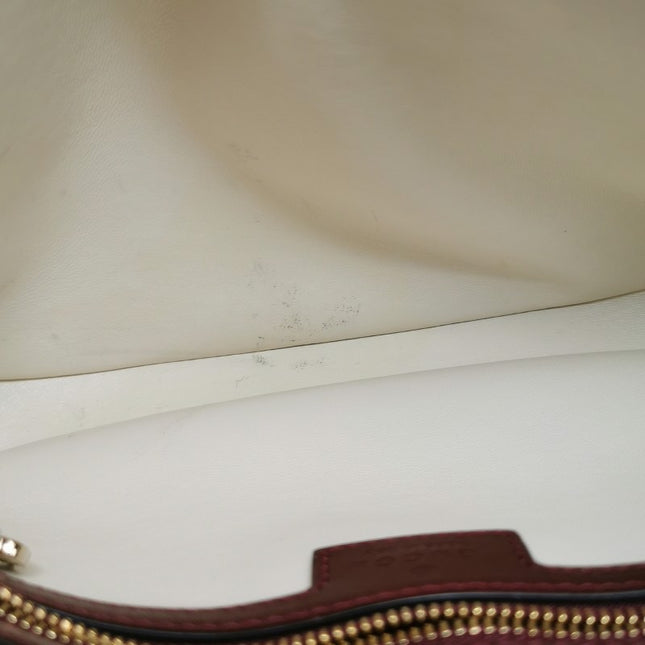 Gucci Jackie 1961 Small Ancora Red Burgundy Leather Shoulder Bag S24