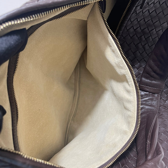 Bottega Veneta Hobo Bag Large Dark Chocolate Brown Lambskin leather 50cm