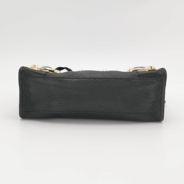 Sold Balenciaga City Bag Black with Gold hardware Mini Crossbody Bag
