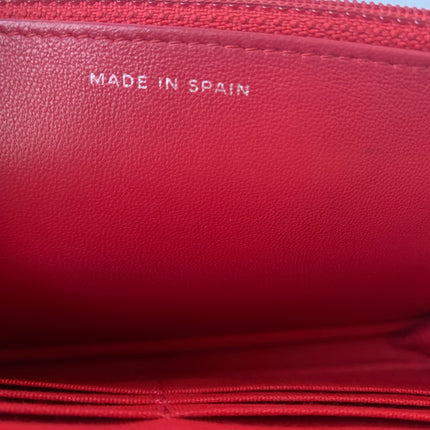 Sold Chanel Wallet On Chains WOC Timeless/ Classic Red Lambskin Leather