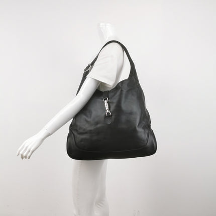 Gucci Jackie 1961 Large Black Calfskin Leather With Long Strap