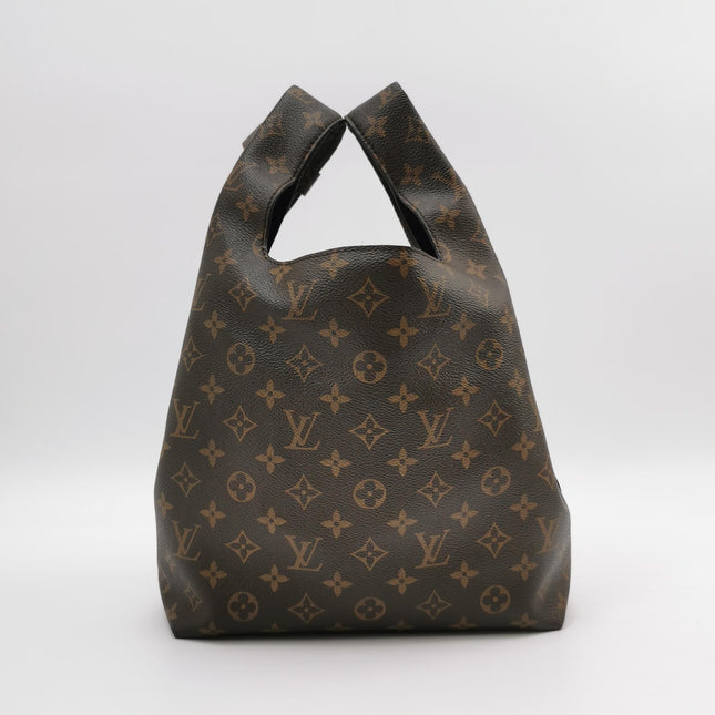 Louis Vuitton Atlantis Small Brown Monogram Canvas Bucket Bag with Strap