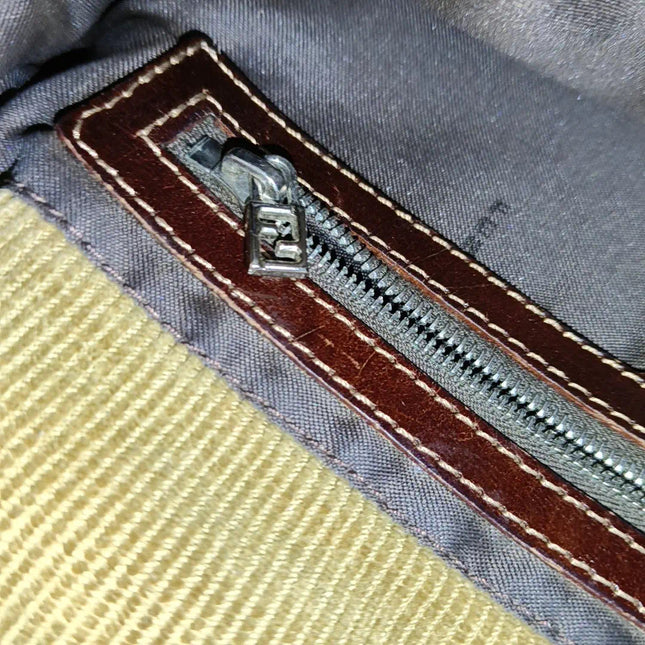 Sold FENDI Baguette Vintage Corduroy Beige Brown Shoulder Bag