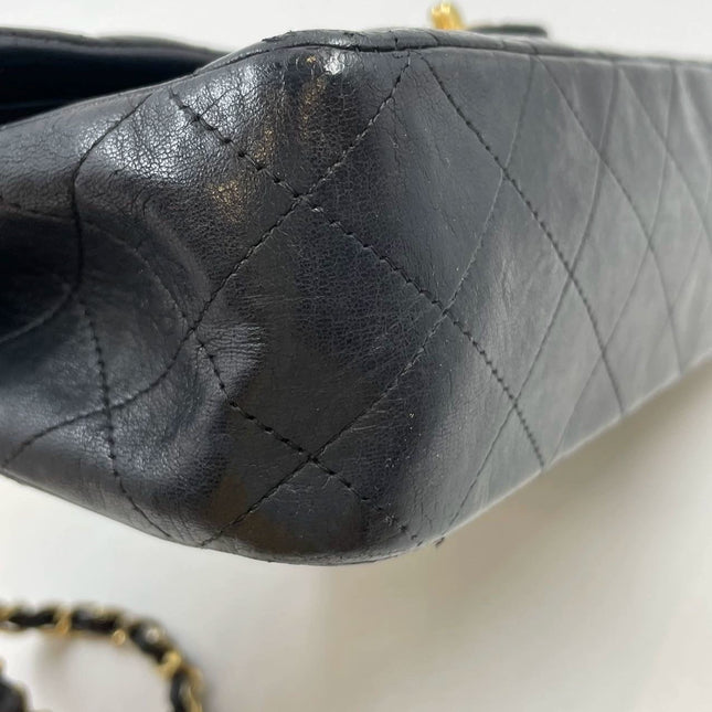 Sold Chanel Timeless/ Classic Flap Medium Black with 24k Gold Plated Hardware