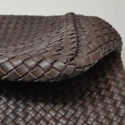 Bottega Veneta Cabat Tote Intreccio Leather Dark Chocolate Brown 42cm