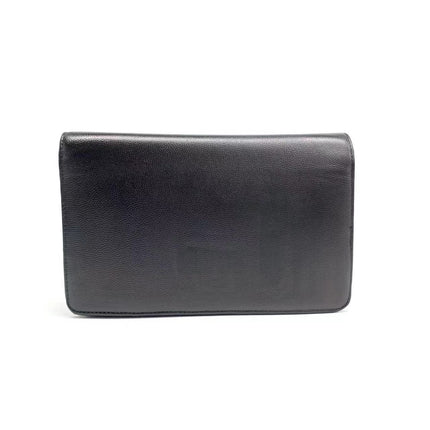 Sold Chanel Wallet On Chains WOC Black Caviar Leather Silver Chains