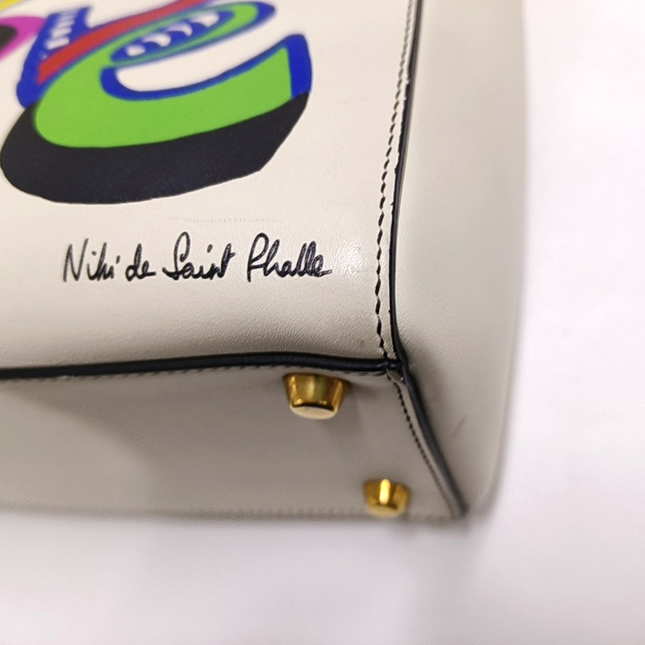 Lady Dior Medium Love White Calfskin Leather with Gold-tone Hardware