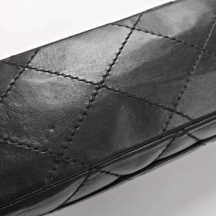 Chanel Classic Flap Medium Happy Stitch Cuir de veau vieilli noir Finitions dorées, 2015-2016