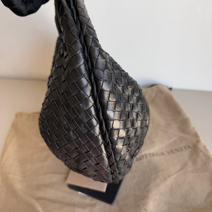 Bottega Veneta Belly Hobo Intrecciato Black Nappa Leather Small 40cm