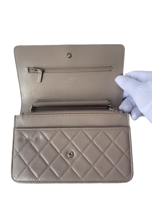Sold Chanel Wallet on Chain WOC Beige with Silver hardware
