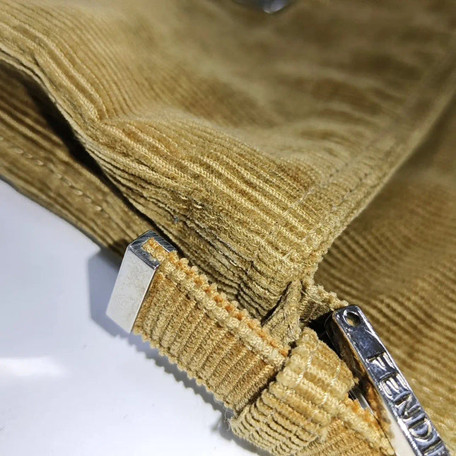 Sold FENDI Baguette Vintage Corduroy Beige Brown Shoulder Bag