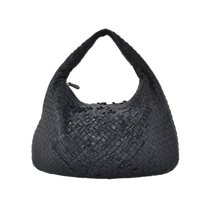 Bottega Veneta Veneta Hobo Midnight Dark Navy Intrecciato Leather Bag 40cm-Luxbags