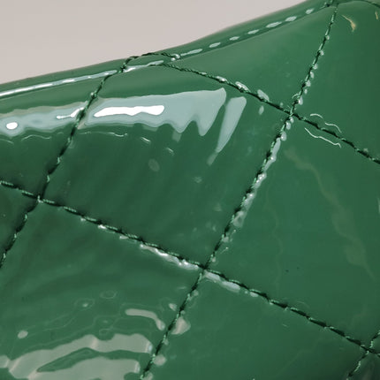 Chanel Classic Flap Rectangular Mini Green Patent Leather Silver Hardware 2016-2017