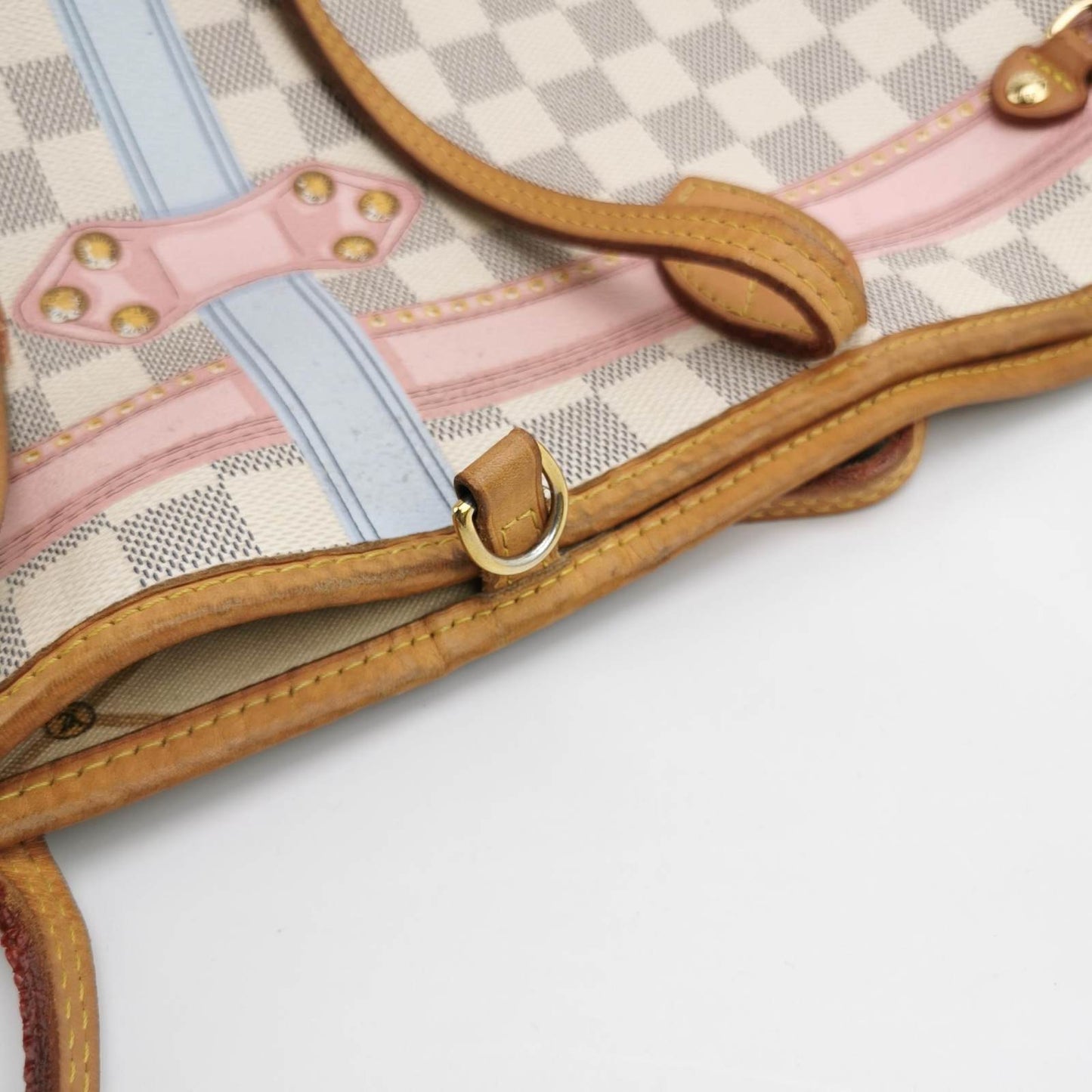 Louis Vuitton Damier Azur Summer Trunks Neverfull MM White